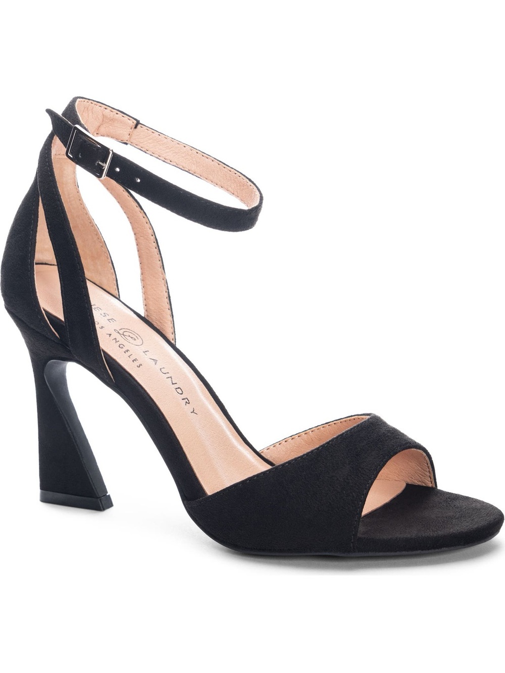 Brown Suede Robby Flared Heel Sandal Chinese Laundry